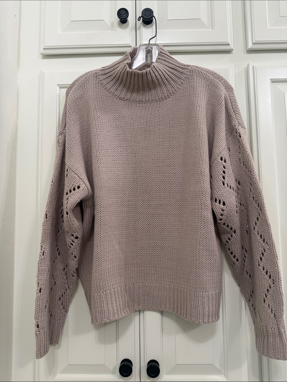 Mock Neck Sweater in Dusty Mauve from Anthropologie